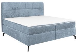 POSTELJA BOXSPRING 160 cm x 200 cm , tekstil svetlo modra