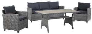 Modern Living Lounge Garnitura Lisabon, Siva, Rjava, 4-Delni Set