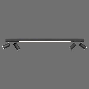 PURE LED stropna svetilka Lines, 120 cm, antracit, daljinski upravljalnik, zatemnjen, Črna, Dnevna soba / jedilnica, Kovina, Sodobni