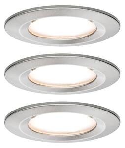 Paulmann LED vgradni reflektor Nova Coin 3 iron round dimmable, zatemnjen, Kovinska, Hodnik, Kovina, Sodobni, Vgradne svetilke okrogle