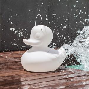 Goodnight Light LED-design svetilka DUCK-DUCK S za zunanjo uporabo v beli barvi, zatemnjen, Bela, Plastika, Dizajn