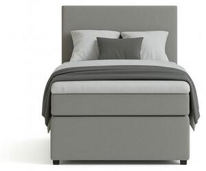 BOXSPRING POSTELJA 90 cm x 200 cm , tekstil, leseni material siva