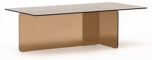 Rjava steklena mizica 60x120 cm Zaren – Kave Home