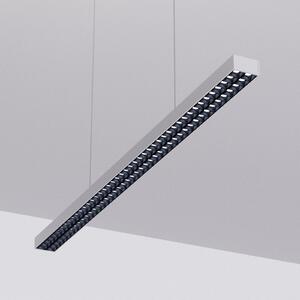 Arcchio LED pisarniška viseča svetilka Jolinda, srebrna, 118 cm, gor/dol, Siva, Študija / pisarna, Kovina, Sodobni
