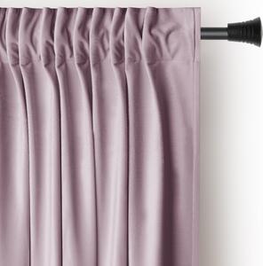 Svetlo rožnata žametna zavesa za delno zatemnitev 140x270 cm Pleat – Restilo
