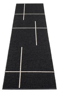 Črn zunanji in notranji tekač 70x270 cm Fred Black – Pappelina