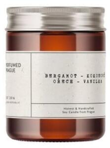 Dišeča sveča iz sojinega voska čas gorenja 40 h #32 Bergamot, Coconut, Vanilla – Perfumed Prague
