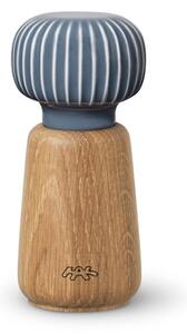 Mlinček za začimbe iz hrastovega lesa z antracitno-sivimi porcelanastimi detajli Kähler Design Hammershoi, višina 13 cm