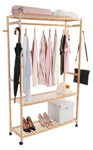 KONDELA Organizator garderobe, natur bambus, MELAR