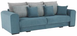 KONDELA Zelo prostoren kavč, modra/mentol/svetlo siva, GILEN BIG SOFA