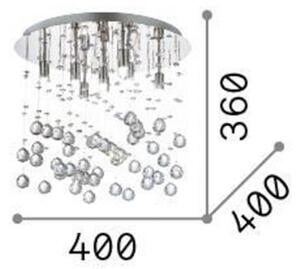 Ideal Lux stropna svetilka Moonlight krom kovinski kristal 8 luči