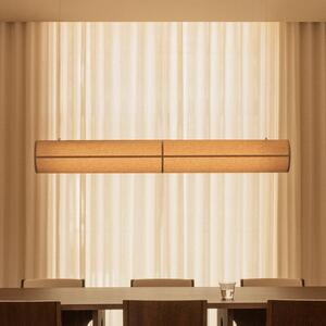 Audo Copenhagen viseča luč Hashira Linearna, naravna barva, dolžina 140 cm, zatemnjen, Bež, Dnevna soba / jedilnica, Tkanine / tekstil