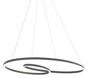 Skandinavska viseča svetilka črna 110 cm vklj. LED s 3-stopenjskim zatemnjevanjem - Circuit