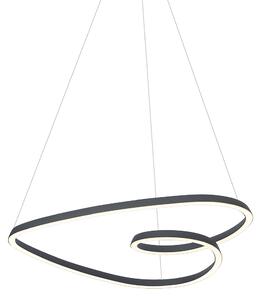 Skandinavska viseča svetilka črna 72 cm vklj. LED s 3-stopenjskim zatemnjevanjem - Circuit