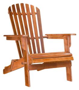 Vrtni ležalnik ADIRONDACK, zložljiv, 69 x 84 x 94 cm, naravno rjava Casaria