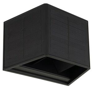 Globo LED solarna zunanja stenska svetilka (Solarna celica, 6 W, Plastika, Topla bela, Črne barve)