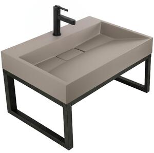 Konglomeratni umivalnik Rea GOYA 70CM Taupe + okvir