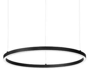 IDEAL LUX Ideal Lux LED obesna svetilka Oracle Slim Ø 70 cm črna 3.000 K, Črna, Dnevna soba / jedilnica, Kovina, Sodobni