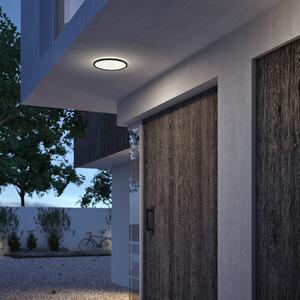 Philips SuperSlim LED IP54 Ø 25cm 4.000K črna, zatemnjen, Črna, Kovina