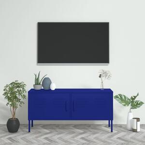 VidaXL TV omarica mornarsko modra 105x35x50 cm jeklo