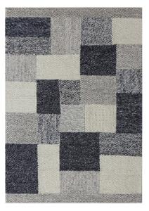 ROČNO TKANA PREPROGA Nordic 80/150 cm tkano siva, temno siva