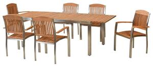 Gardenson Vrtni Set Keros, 7-Delni, Raztegljiva Miza