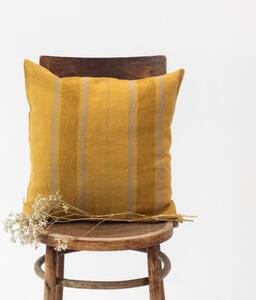 Lanena prevleka za blazino 50x50 cm Amber Bronze Stripes – Linen Tales