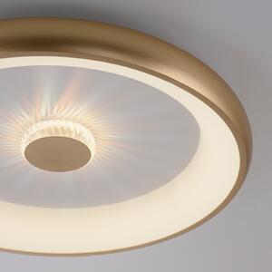 JUST LIGHT. GmbH Vertigo LED stropna svetilka, CCT, Ø 61,5 cm, medenina, zatemnjen, Zlata / medeninasta, Dnevna soba / jedilnica, Kovina, Sodobni