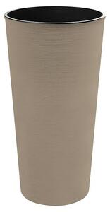 Okrogli stebrasti cvetlični lonec Melrose Glamour (Plastika, Rjava, Ø x V: 25 x 46,5 cm)