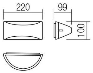 Redo 90191 - LED Zunanja stenska svetilka SCUDO LED/10W/230V 3000K IP54 antracit