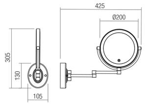 Redo 01-3087 -LED Zatemnitven kozmetično ogledalo SELFIE LED/7W/230V 3000/4000/6000K bela