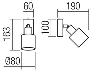 Redo 01-3984 - Stenski reflektor ROTIS 1xE14/15W/230V