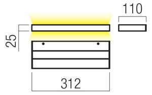 Redo 01-3553 - LED Stenska svetilka SEED LED/15W/230V črna