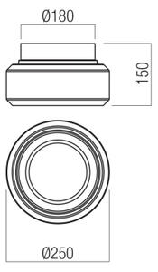 Redo 01-3588 - LED Stropna svetilka SOLERA LED/18W/230V CRI 93 3000/4000K 25 cm