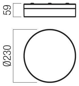 Redo 01-3727 - LED Stropna svetilka FRISBI LED/12W/230V 3000/4000K IP44 krom