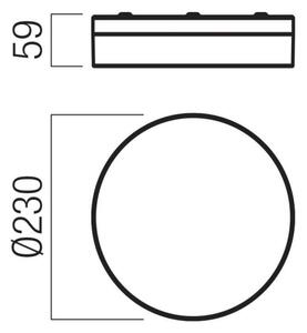 Redo 01-3735 - LED Stropna svetilka FRISBI LED/12W/230V 3000/4000K IP44 črna