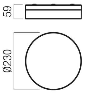 Redo 01-3731 - LED Stropna svetilka FRISBI LED/12W/230V 3000/4000K IP44 bela