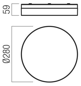 Redo 01-3728 - LED Stropna svetilka FRISBI LED/18W/230V 3000/4000K IP44 krom