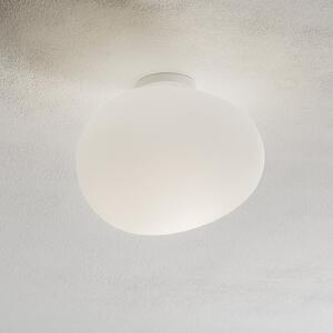Foscarini Gregg media stropna svetilka iz stekla, 27 cm, zatemnjen, Bela, Dnevna soba / jedilnica, Steklo, Dizajn