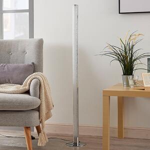 Lindby LED-stojna svetilka Hadis, RGB, daljinski upravljalnik, bela, 120 cm, zatemnjen, Kovinska, Dnevna soba / jedilnica, Plastika, Sodobni