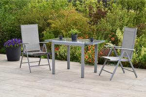 VRTNI SET aluminij srebrne barve rjava, srebrne barve