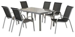 VRTNI SET aluminij srebrne barve srebrne barve, črna