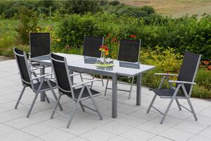 VRTNI SET aluminij srebrne barve črna, srebrne barve
