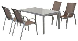 VRTNI SET aluminij srebrne barve srebrne barve, rjavosiva