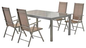 VRTNI SET aluminij srebrne barve, rjavosiva