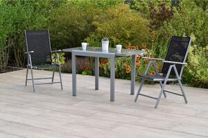 VRTNI SET aluminij srebrne barve črna, srebrne barve