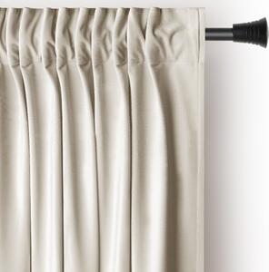 Bež žametna zavesa za delno zatemnitev 140x245 cm Pleat – Restilo
