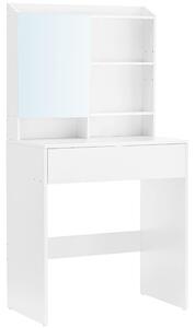 Toaletna mizica z ogledalom LUNAVI 70x40 cm, bela