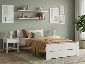 Postelja IKAROS DOUBLE 90 x 200 cm, bela Posteljno dno: Z letveno posteljno dno, Vzmetnica: Brez vzmetnice