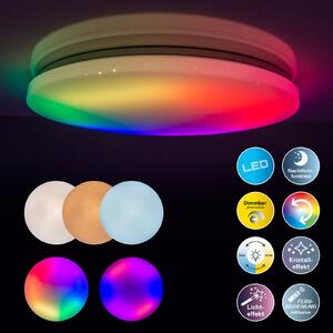 Näve LED stropna svetilka Rainbow, zatemnljiva, RGBW, nočna luč, zatemnjen, Bela, Hodnik, Plastika, Sodobni